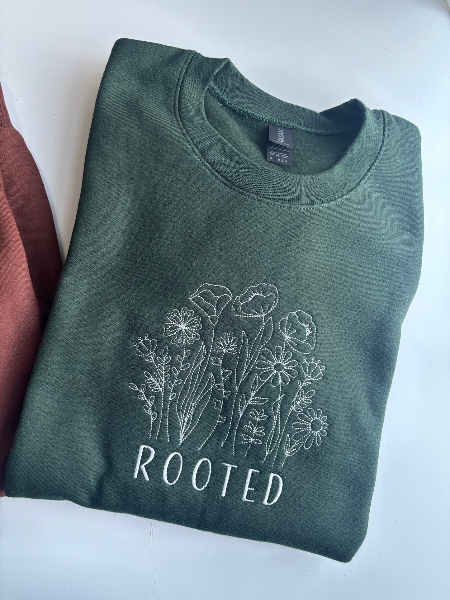 Rooted & Grounded in Love Embroidered Sweatshirt