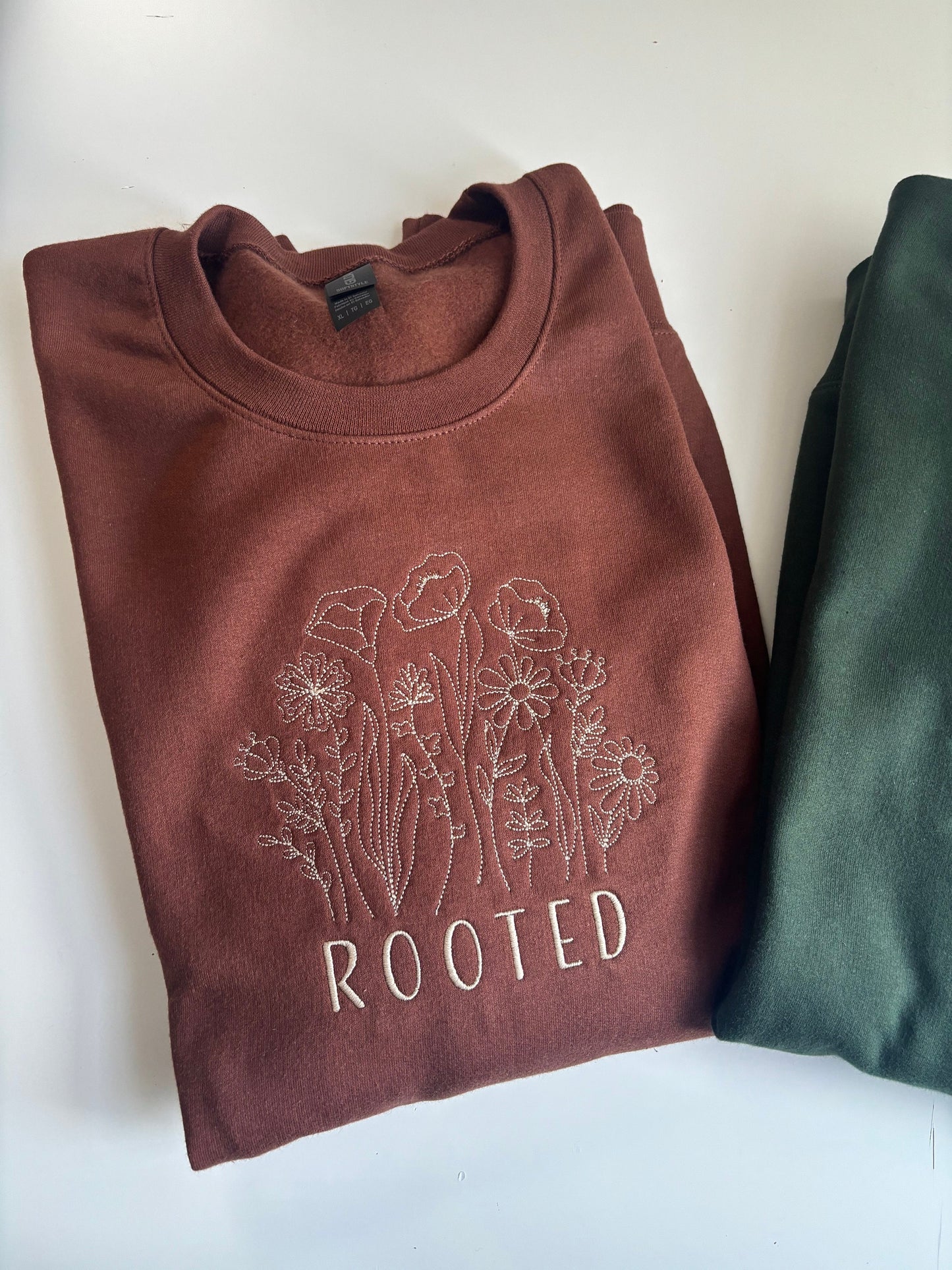 Rooted & Grounded in Love Embroidered Sweatshirt