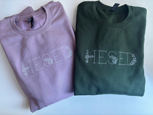 Hesed (God's Steadfast Love) Embroidered Sweatshirt
